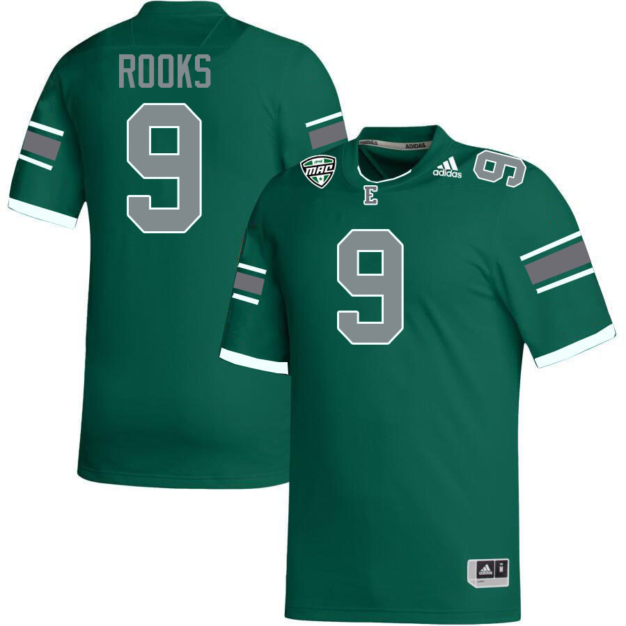 Eastern Michigan Eagles #9 Porter Rooks College Football Jerseys Stitched-Green